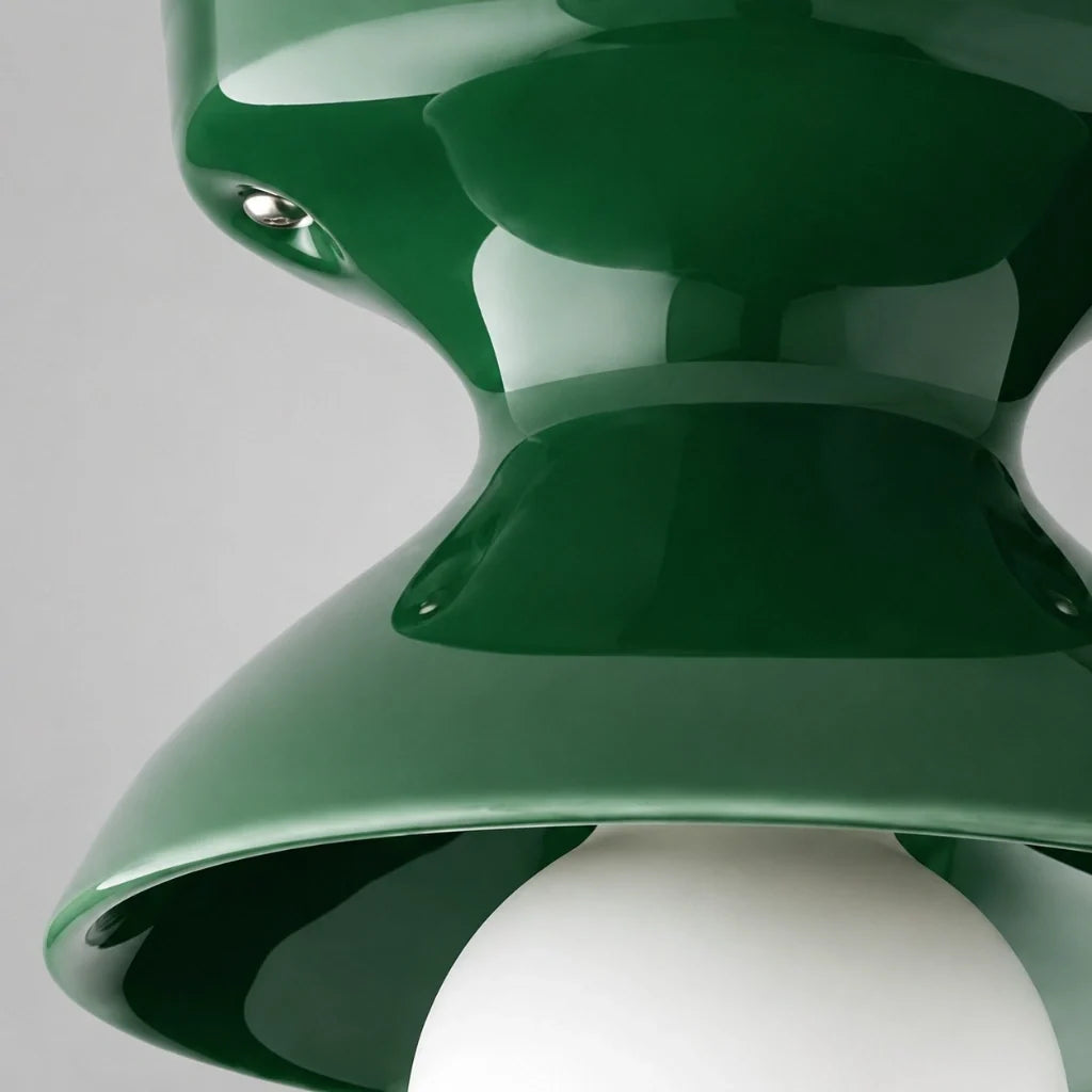 Close-up of the glossy Juniper green glaze