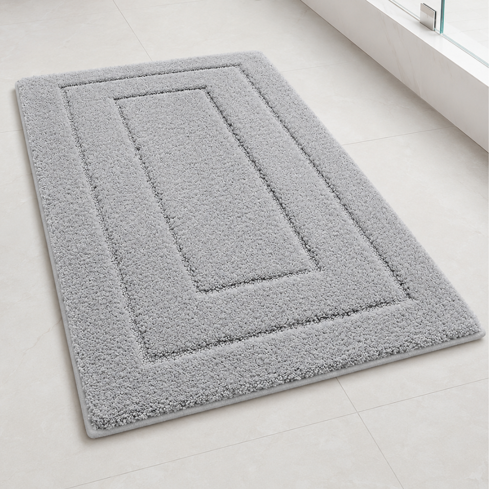 CloudStep Non-Slip Microfiber Bath Mat | Ultra-Absorbent Bathroom Rug for Modern Decor