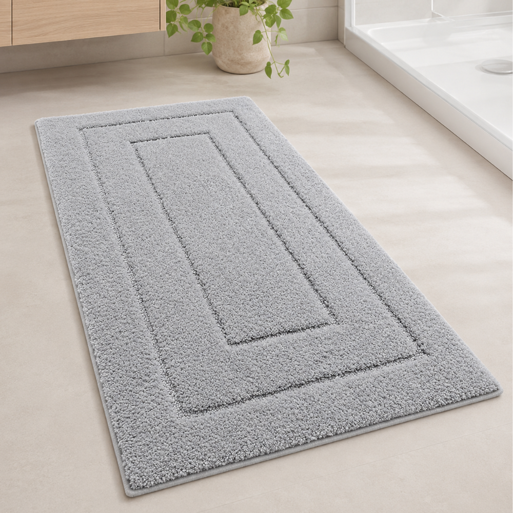 CloudStep Non-Slip Microfiber Bath Mat | Ultra-Absorbent Bathroom Rug for Modern Decor