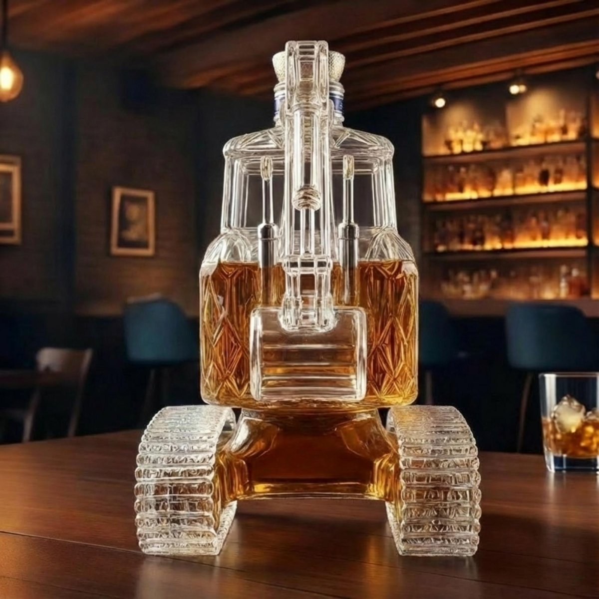 Cava Excavator Whiskey Decanter - product photo front