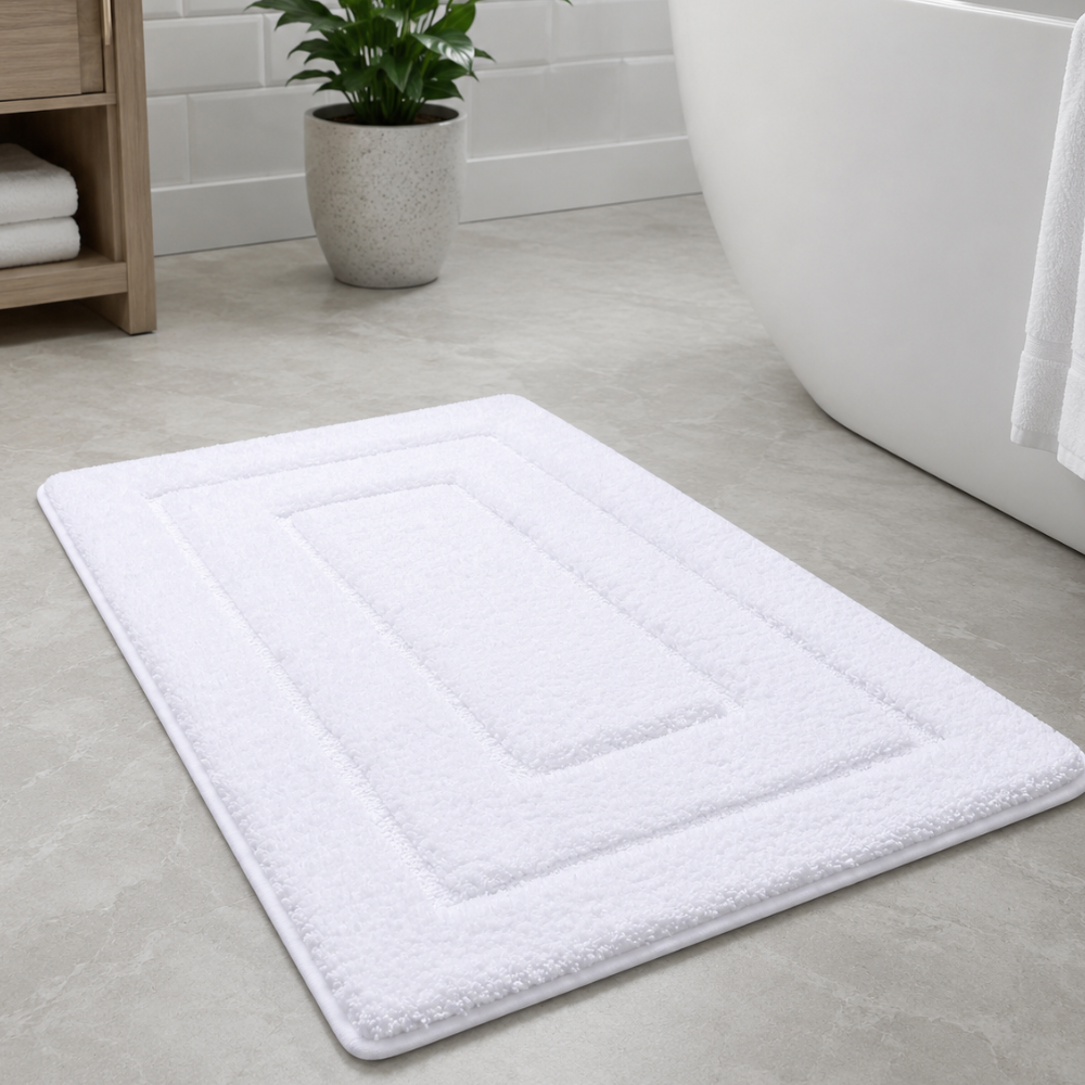 CloudStep Non-Slip Microfiber Bath Mat | Ultra-Absorbent Bathroom Rug for Modern Decor