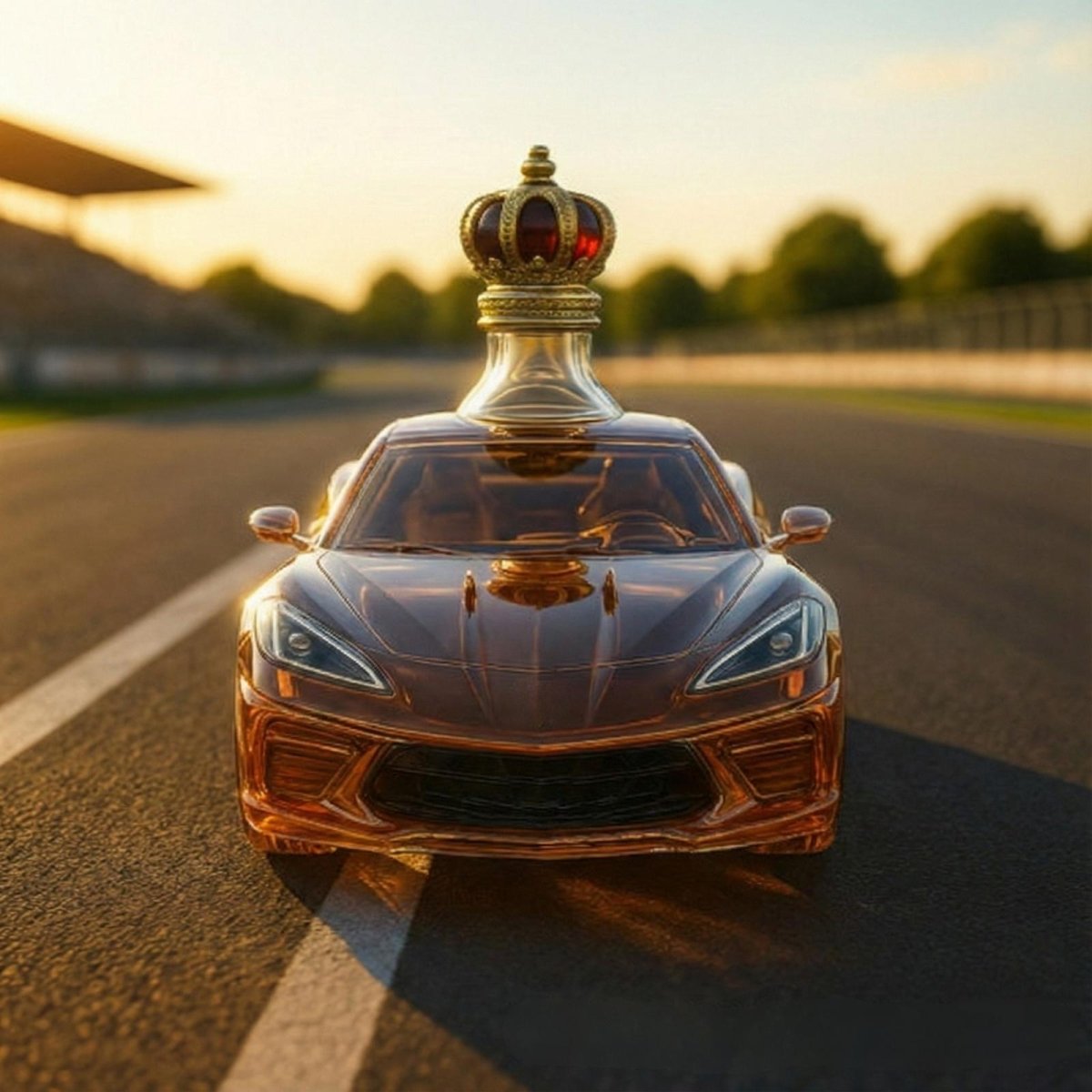 Corsa Sports Car Whiskey Decanter - product photo front