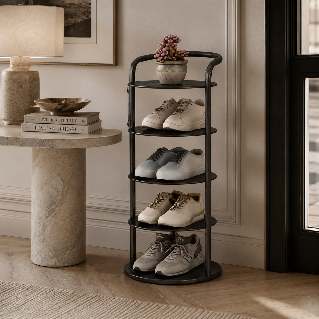 Cerchio Moderno Round Tiered Shoe Rack