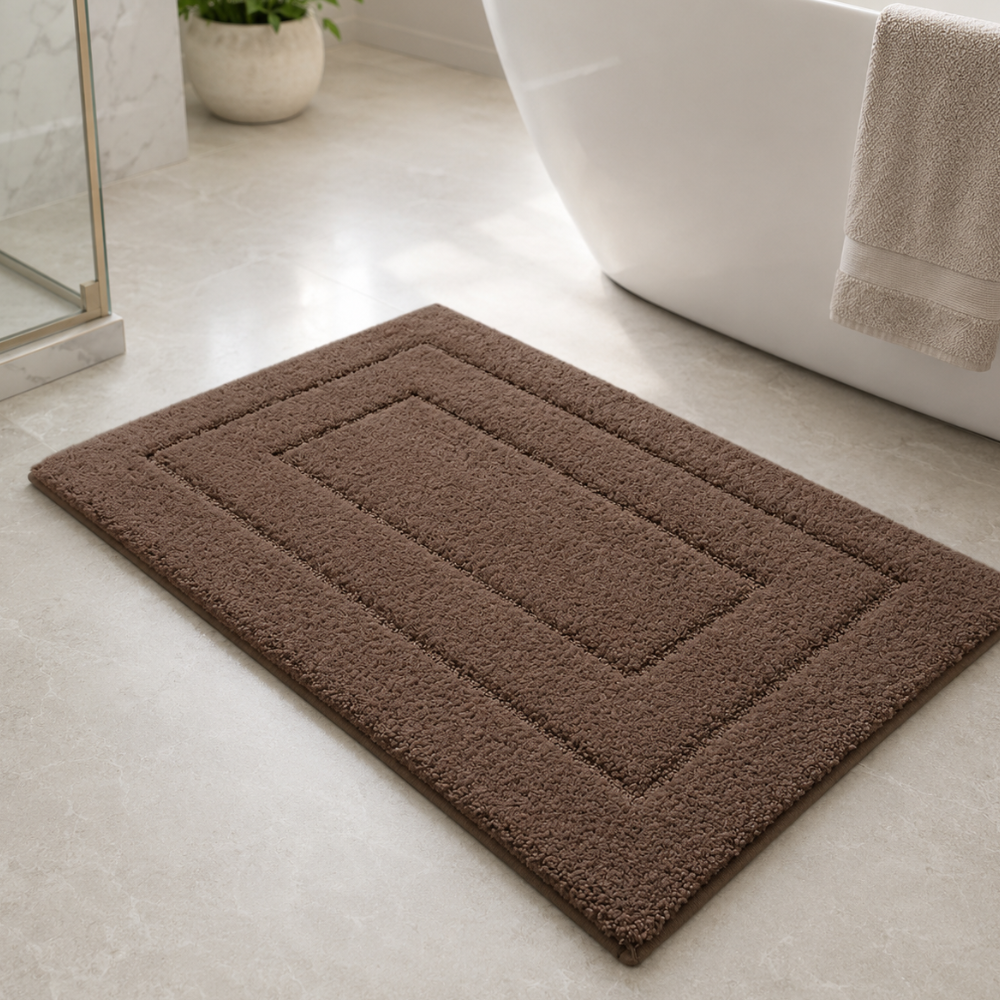 CloudStep Non-Slip Microfiber Bath Mat | Ultra-Absorbent Bathroom Rug for Modern Decor