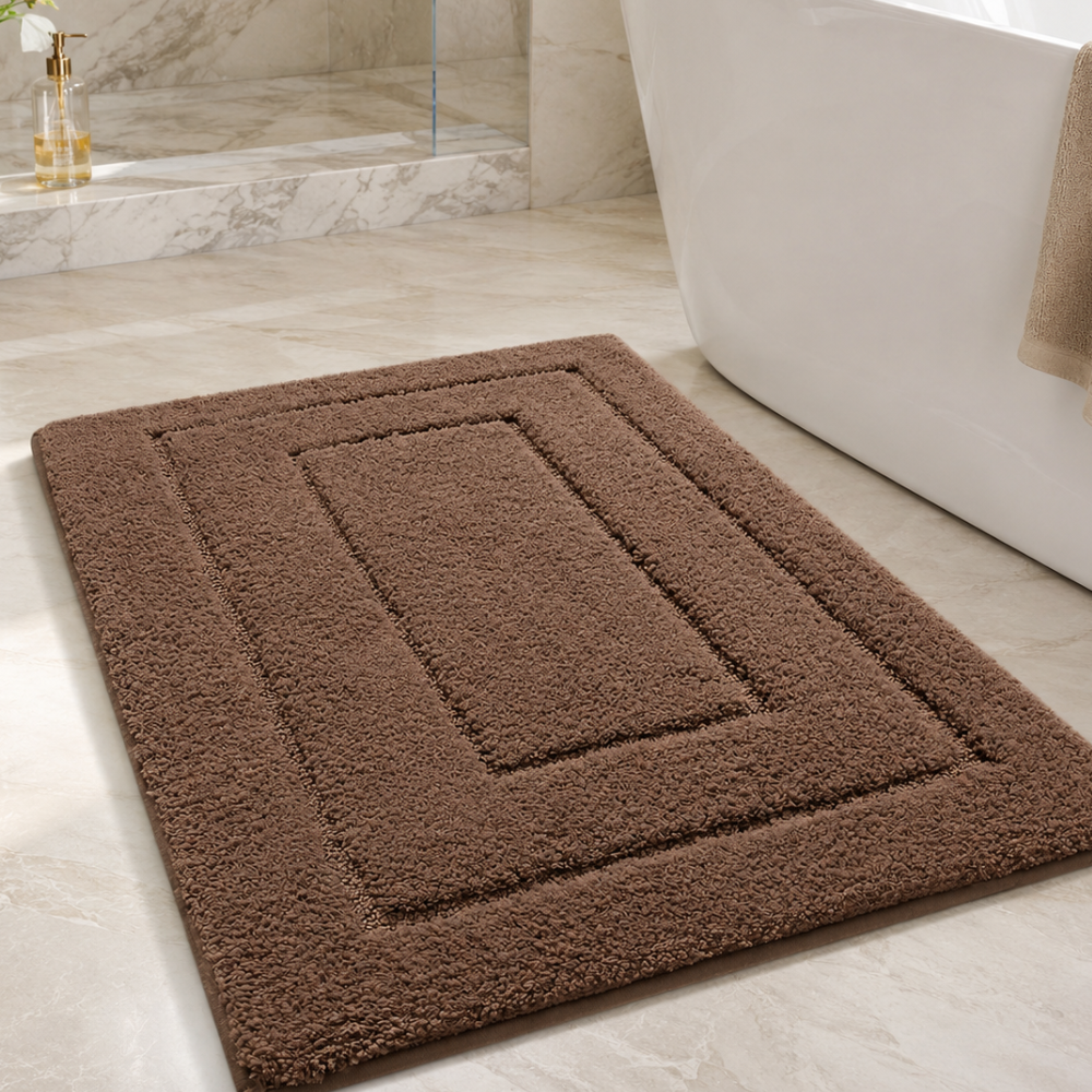 CloudStep Non-Slip Microfiber Bath Mat | Ultra-Absorbent Bathroom Rug for Modern Decor