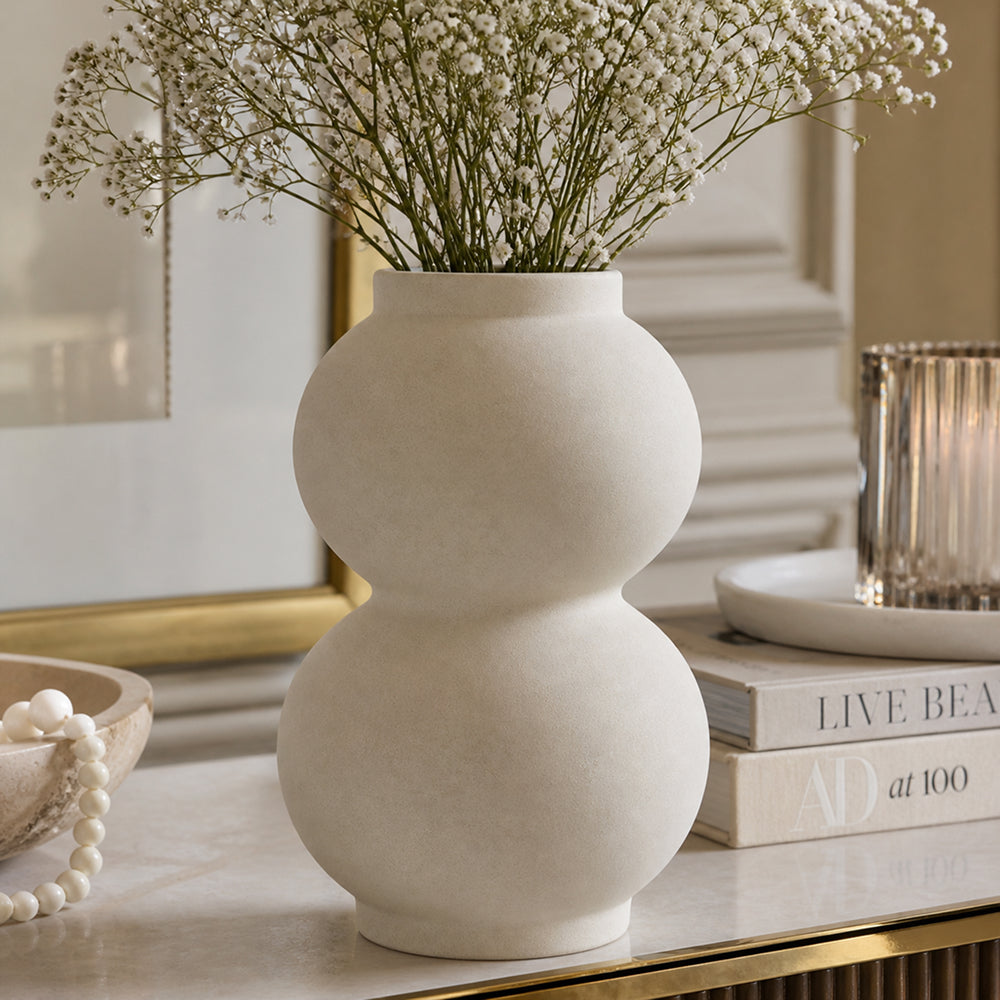Vase en céramique simple Arrangement de fleurs séchées Décoration de la maison Ornement Vases d'art pour salon A