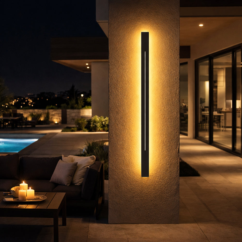 Long Black Wall Sconces Modern LED Linear Iron Light