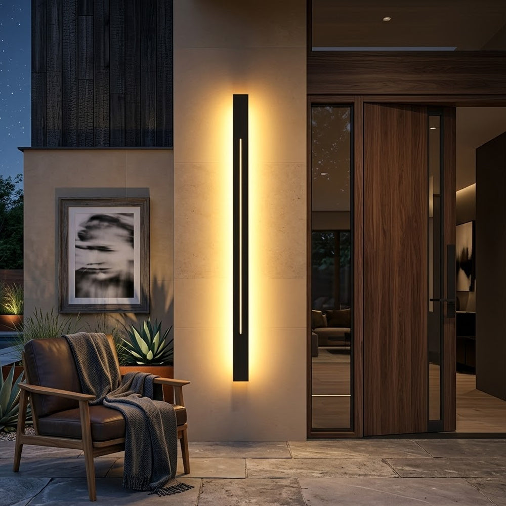 Long Black Wall Sconces Modern LED Linear Iron Light