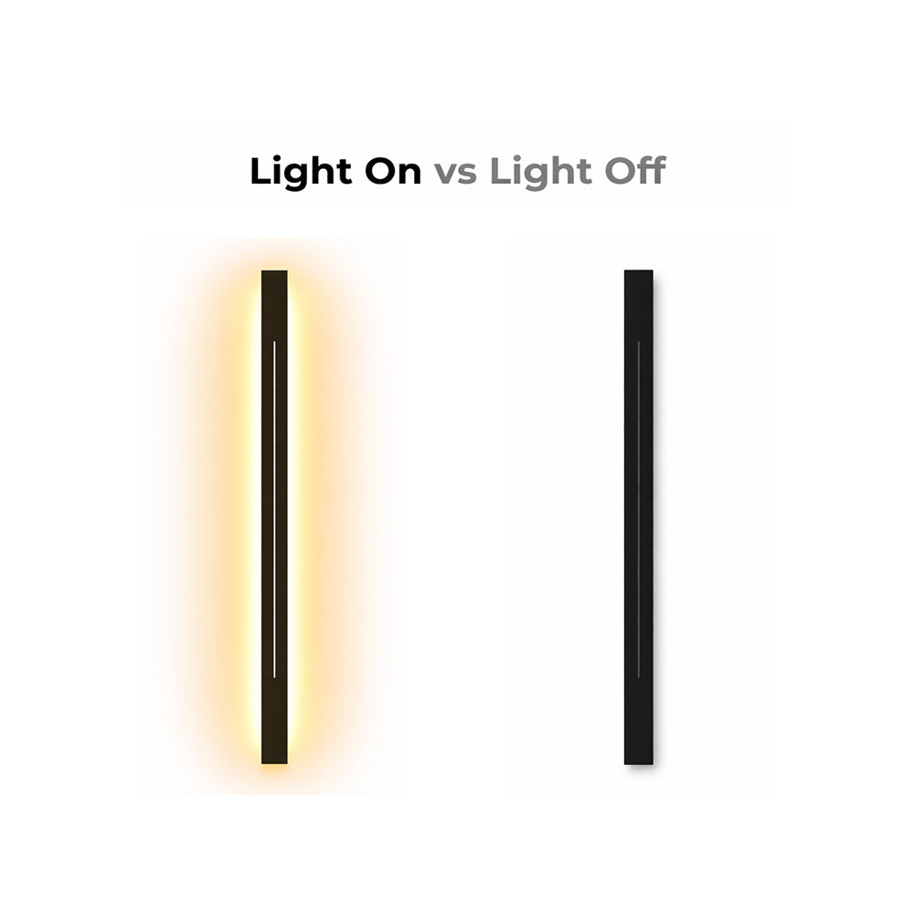 Long Black Wall Sconces Modern LED Linear Iron Light