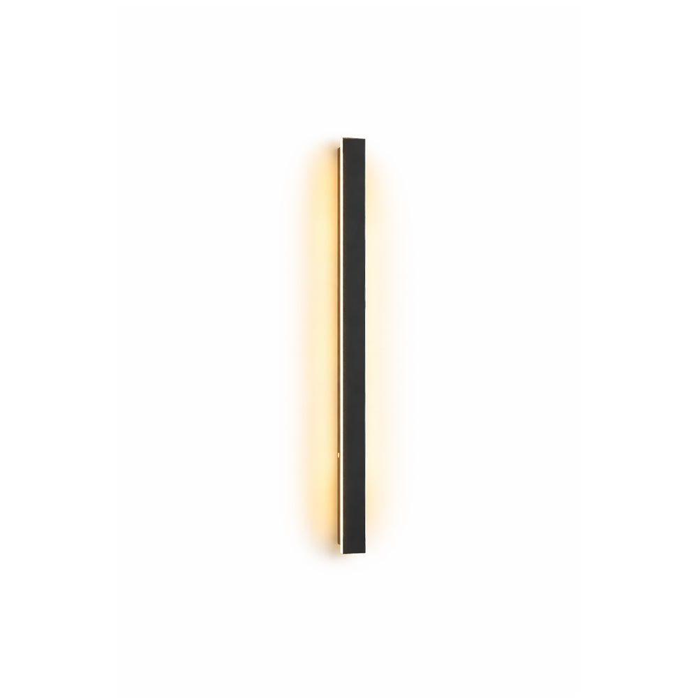 Outdoor Strip Wall Light Black Linear LED Integrated Light