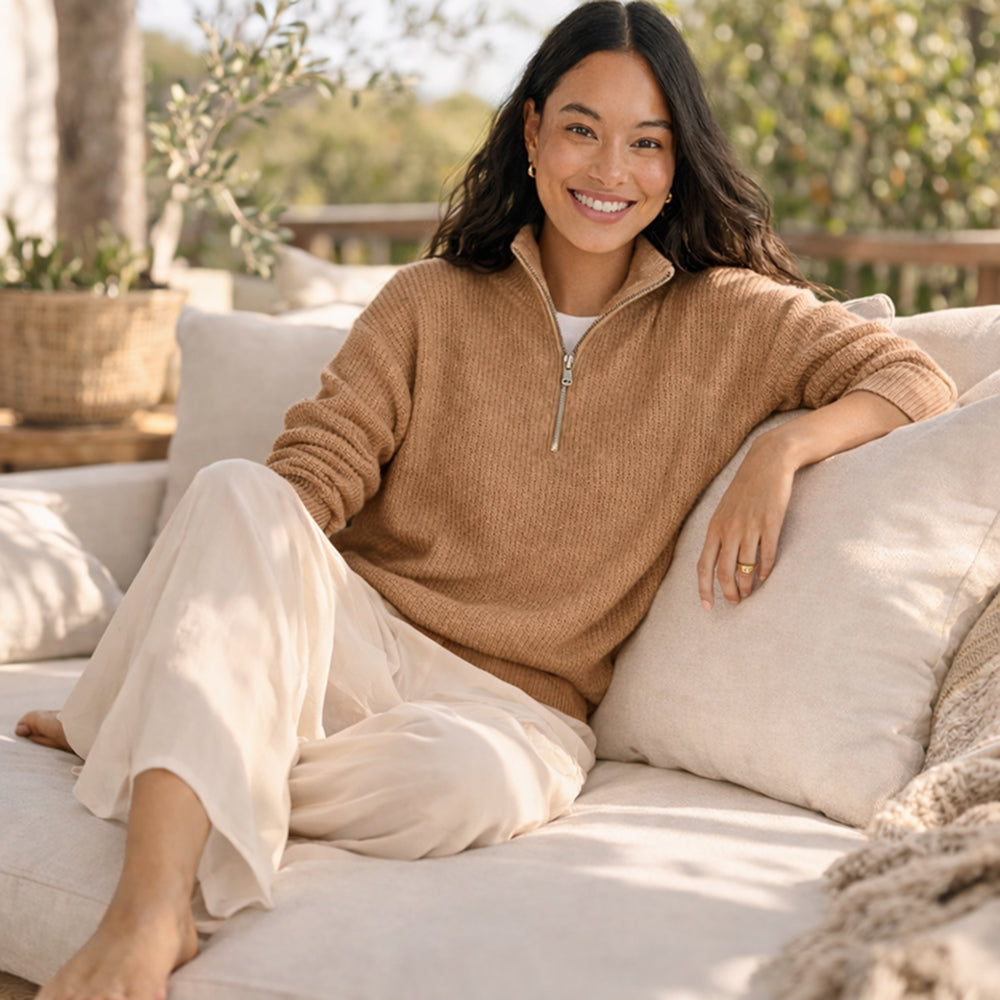 Cashmere Half Zip