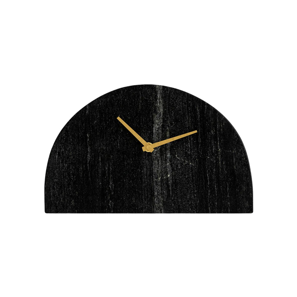 Maurelle Decorative Half Moon Marble Mantel Clock