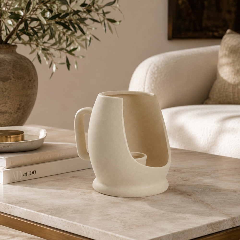 Vase en Céramique Simple Arrangement de Fleurs Séchées Décoration Maison Ornement Salon Présentoir Vases d'Art K