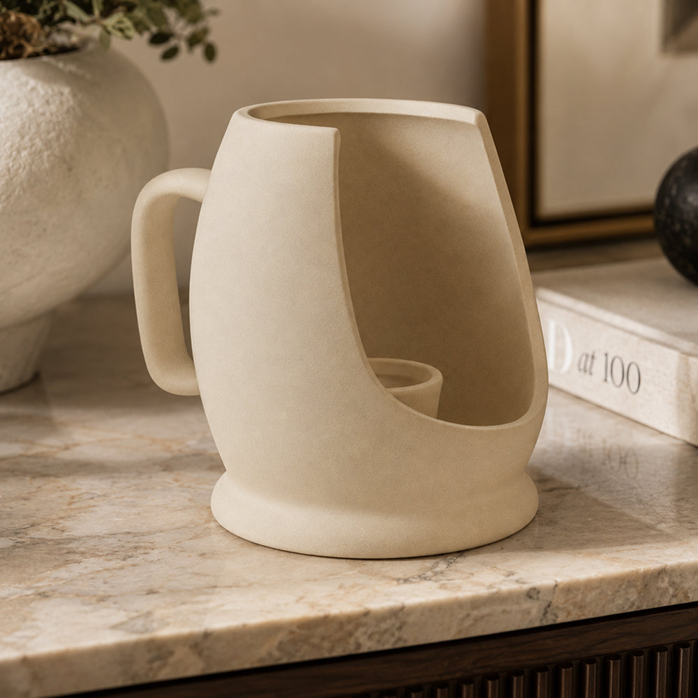 Vase en Céramique Simple Arrangement de Fleurs Séchées Décoration Maison Ornement Salon Présentoir Vases d'Art K