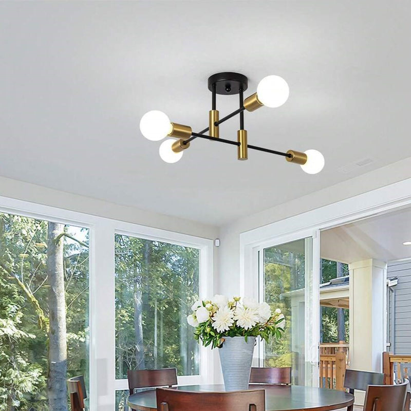 Scandinavian Style Flush Mount Ceiling Light Fixture - Modern Metal Design