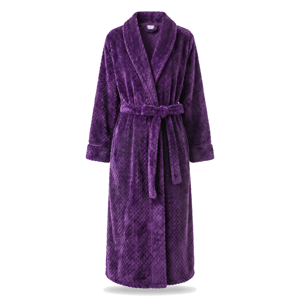 Abbraccio long shawl fleece robe Purple hero