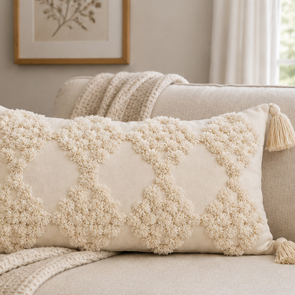 Orvella Tufted Tassel Pillow