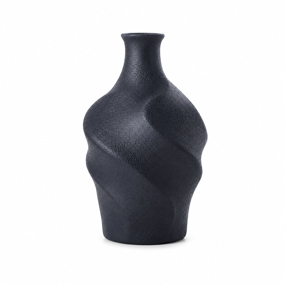 Vase en céramique simulant un vase à fleurs séchées