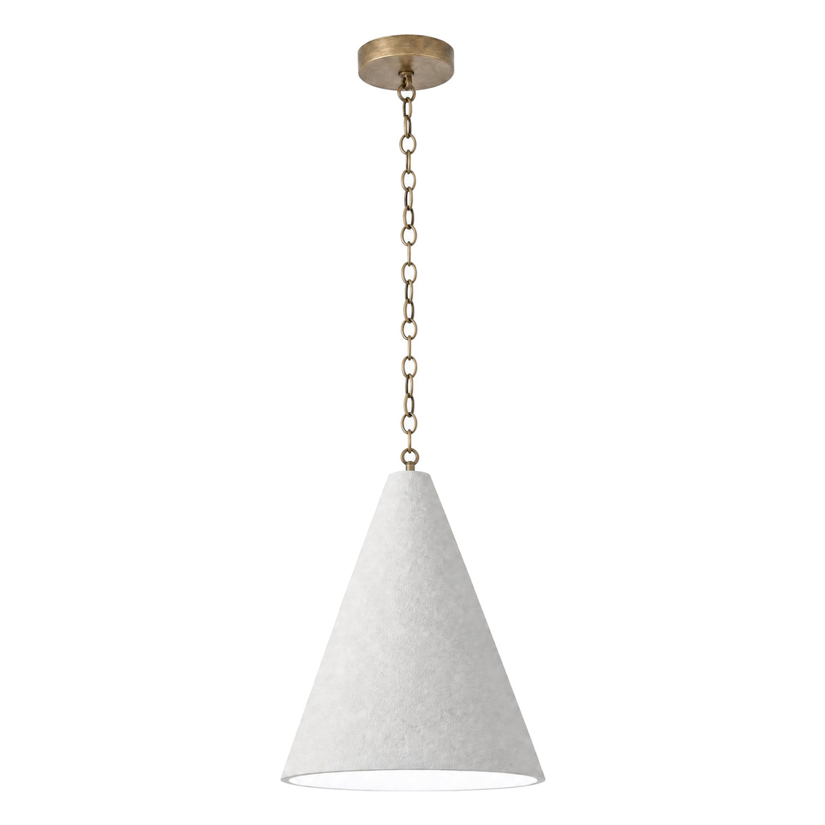 Calma Gessata plaster cone pendant, All White, Cool White 6000K