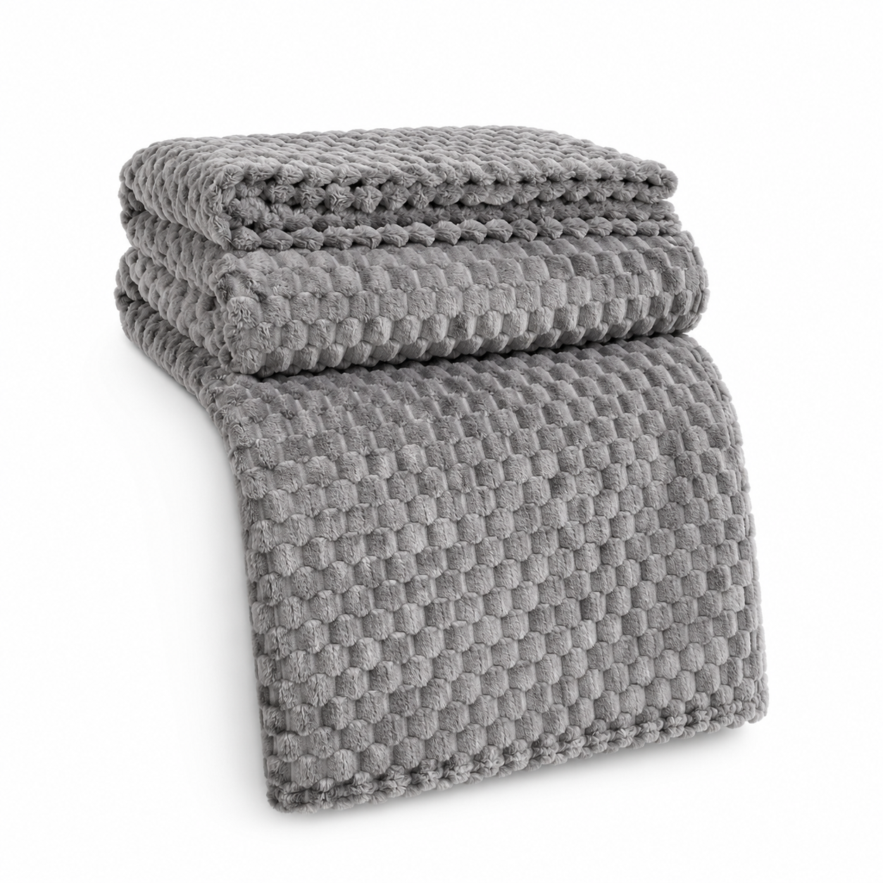 Bolla Soffice Textured Fleece Throw Blanket