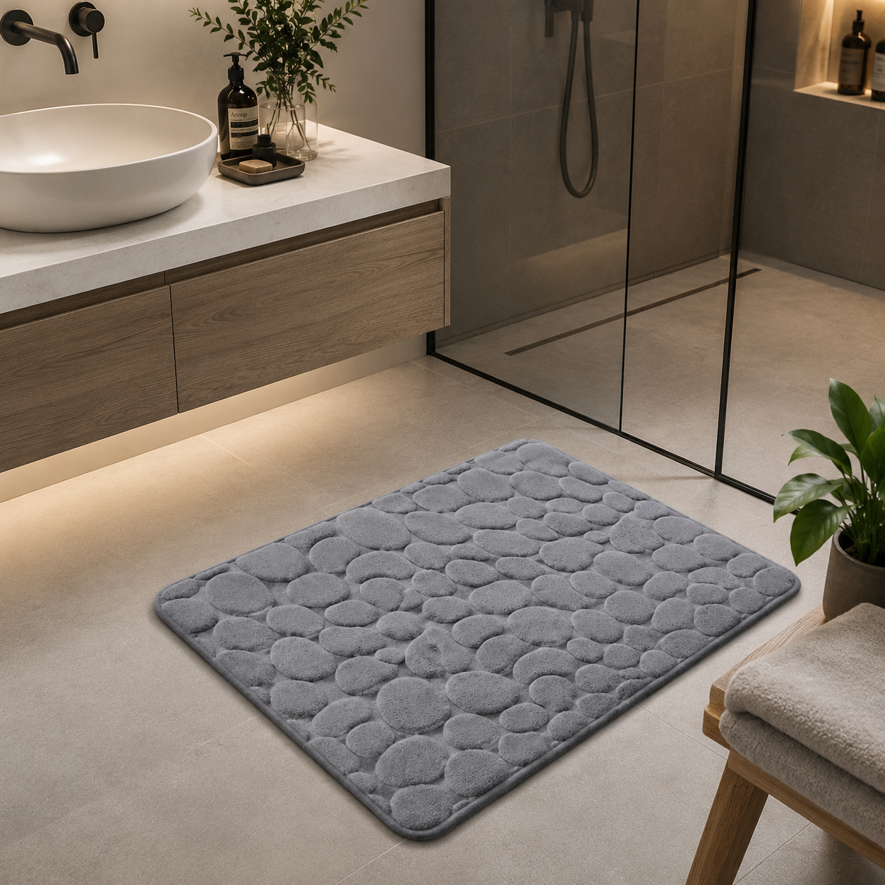 Ciottoli 3D Quick-Dry Bath Mat