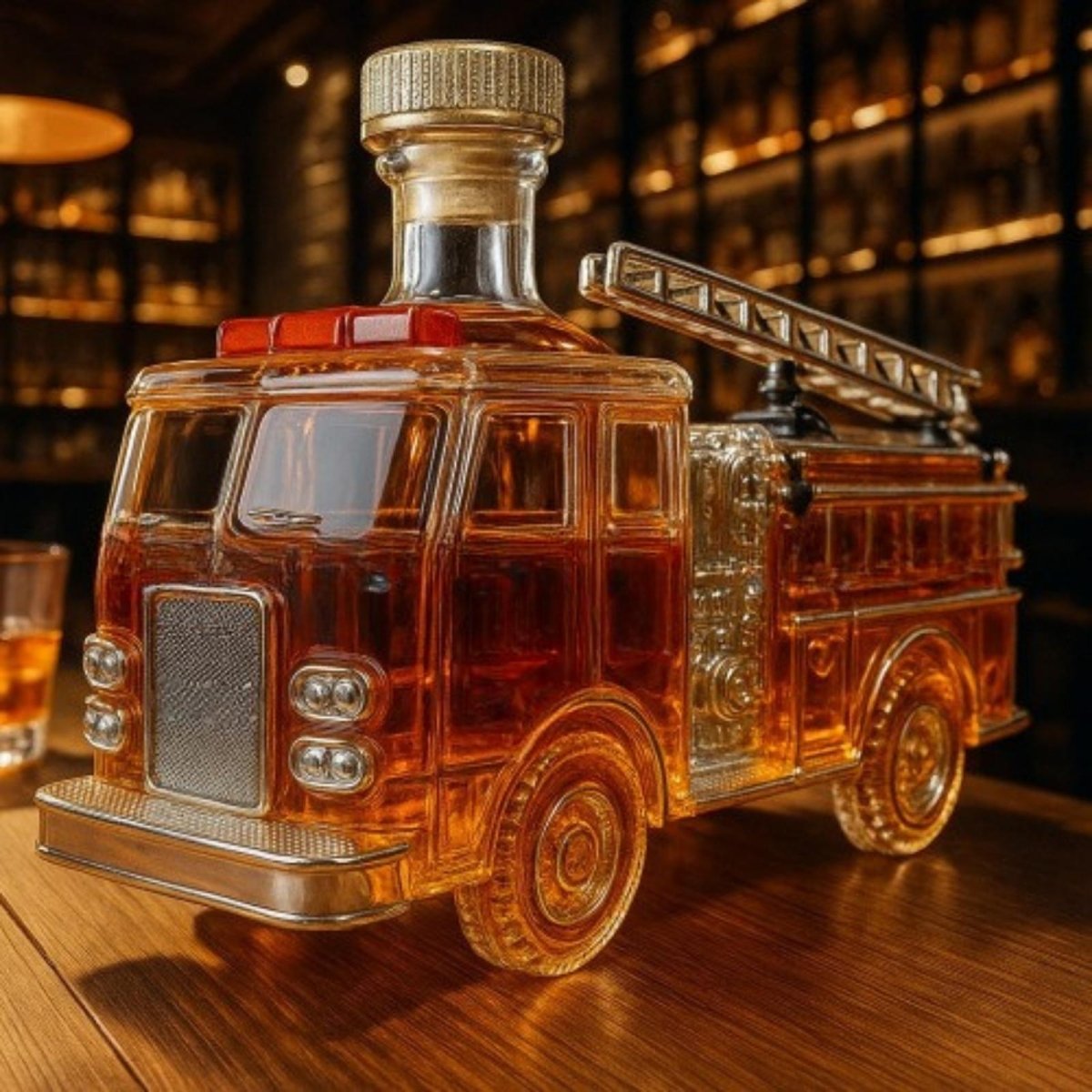 Fiamma Fire Truck Whiskey Decanter - product photo side