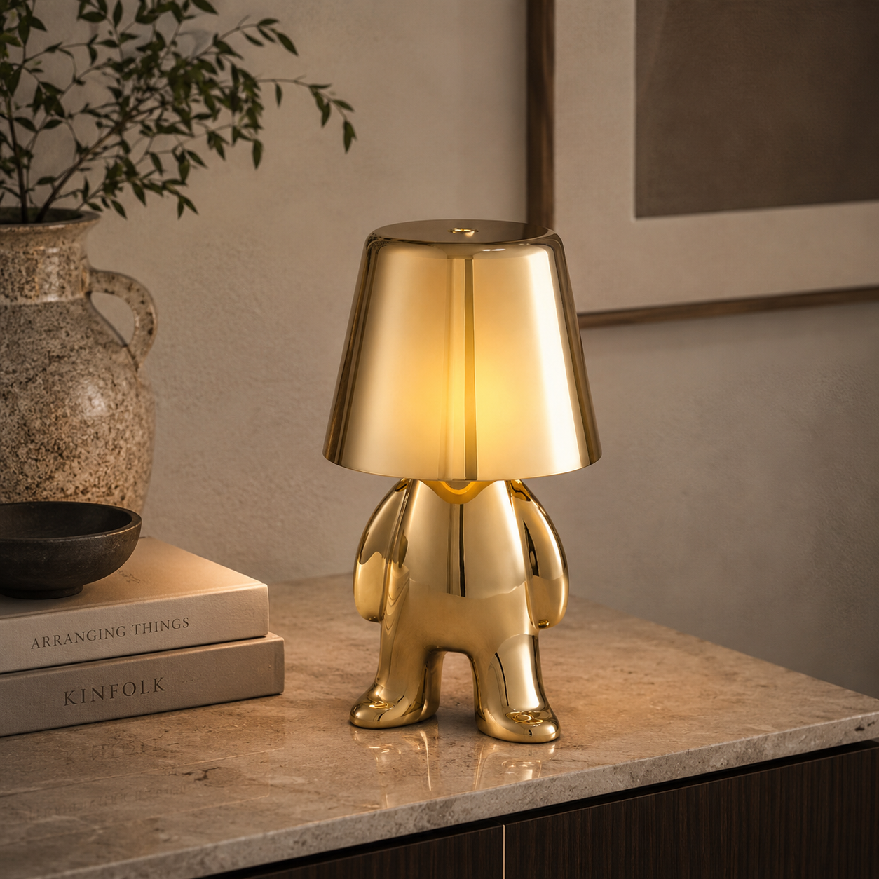 Pensatore Aureo Statuette Table Lamp