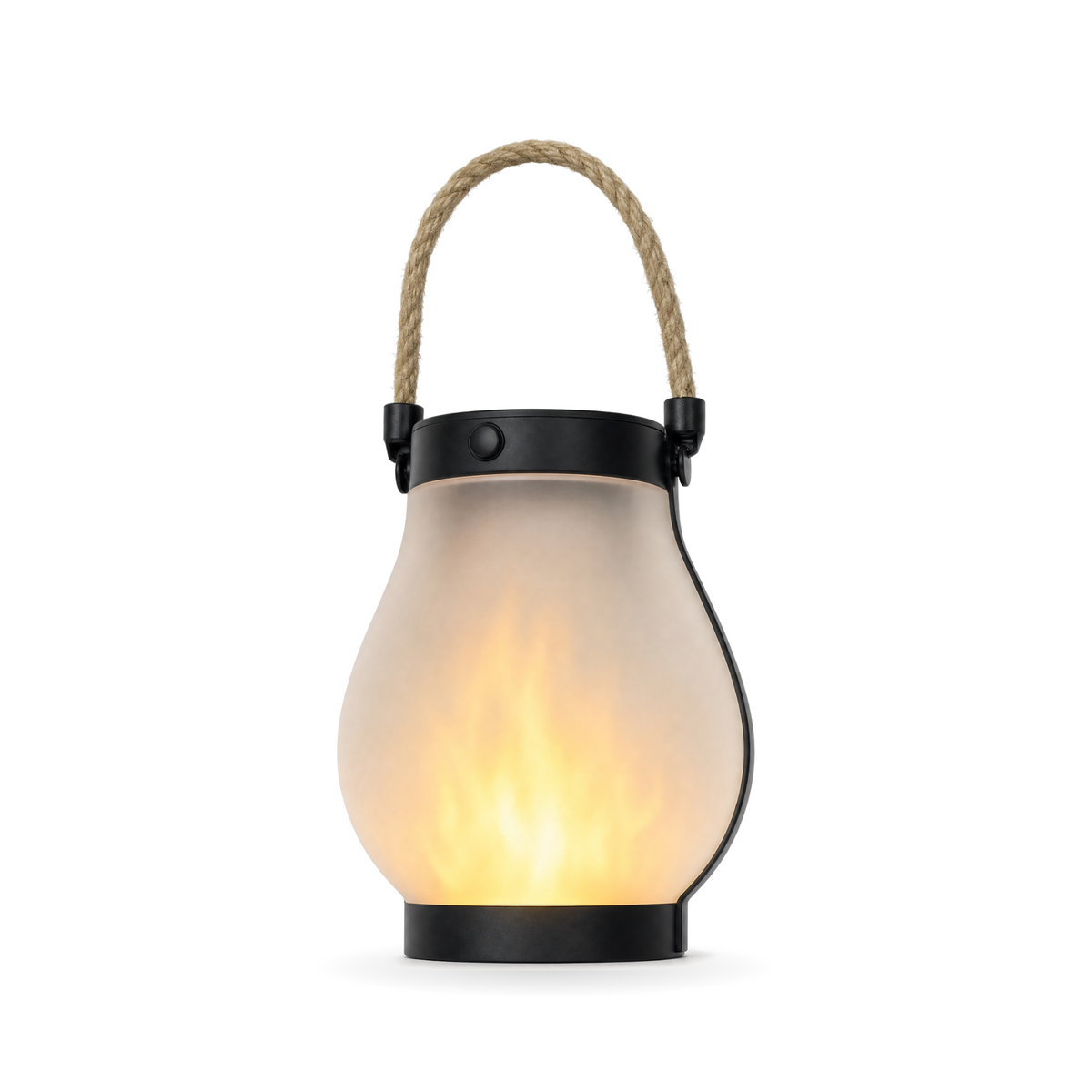 Fiamma Danzante solar flame lantern, warm white, single