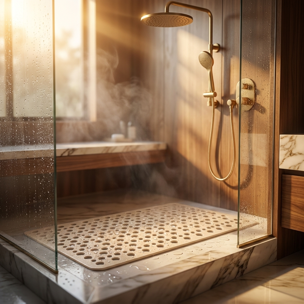 Acquasicura Shower Mat - Beige - Spa Walk-in Shower Lifestyle
