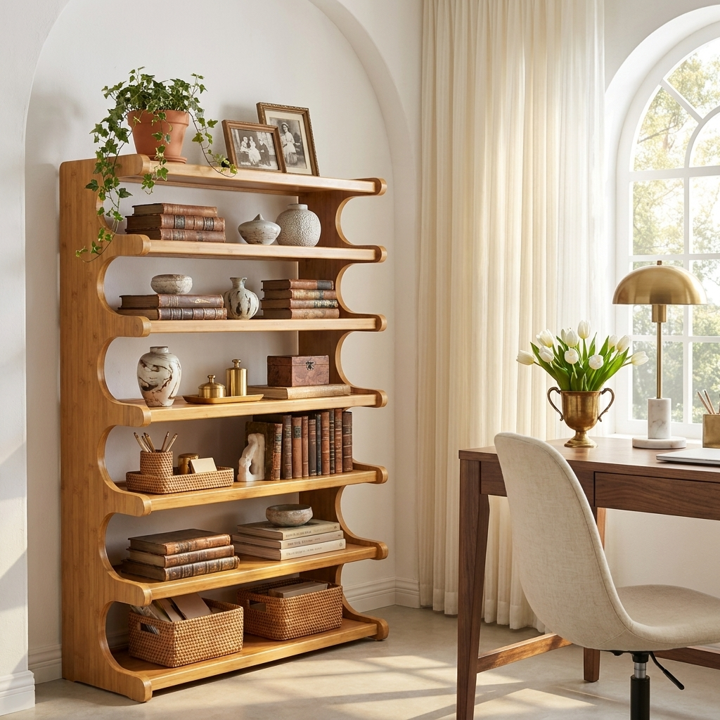 Scarpiera Bamboo Naturale - Home Office Shelving