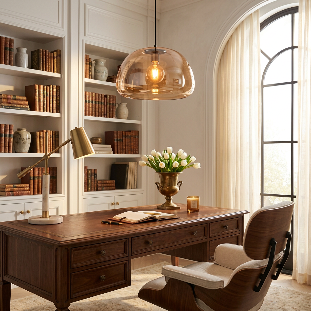 Bolla Trasparente Pendant - Elegant Home Office
