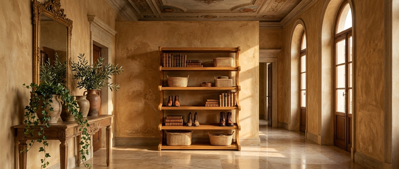 Scarpiera Bamboo Naturale - Grand Italian Foyer (21:9)