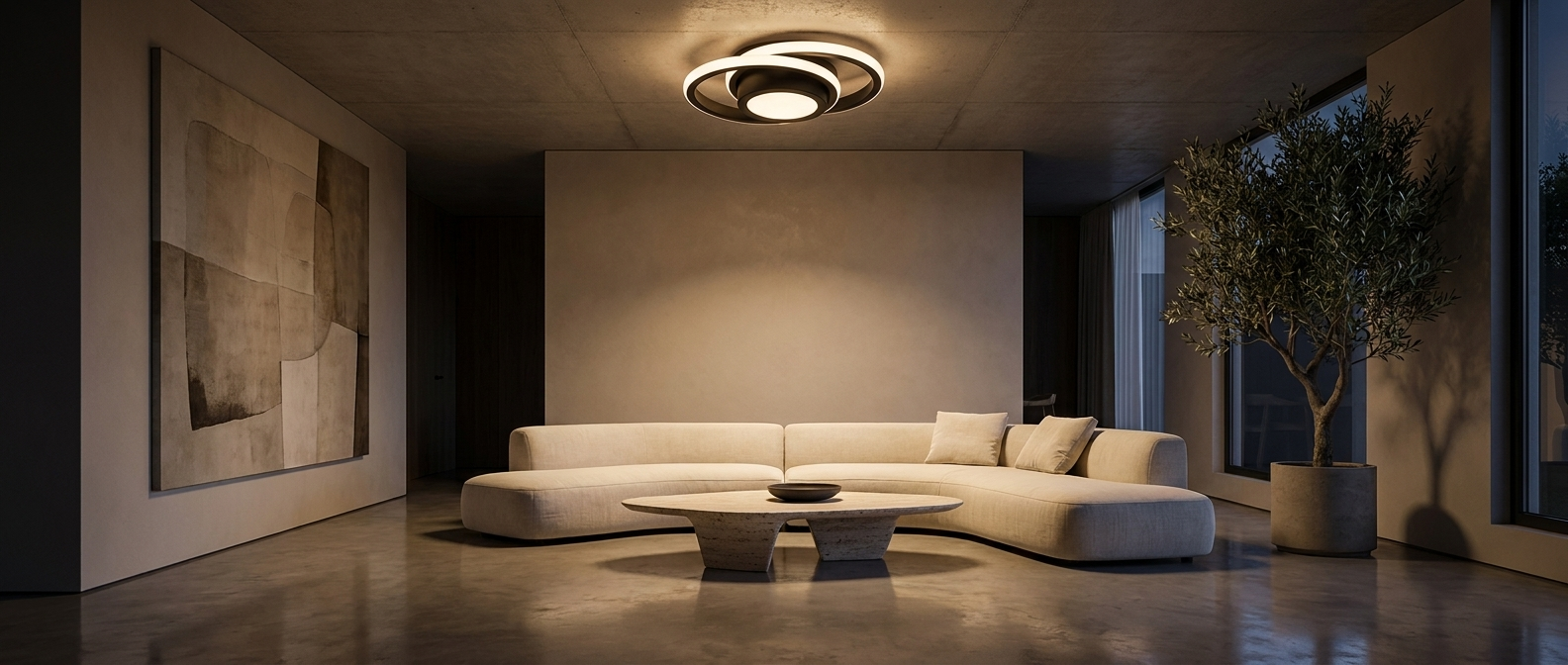 Luminara Geometrica LED Ceiling Light - Modern Italian Living Room
