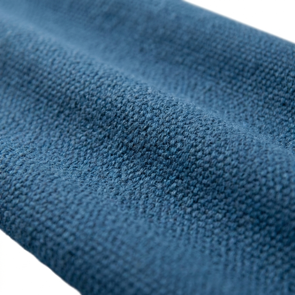 Pavone Costiera Mediterranean Cotton Throw Blanket - Macro Fabric Detail