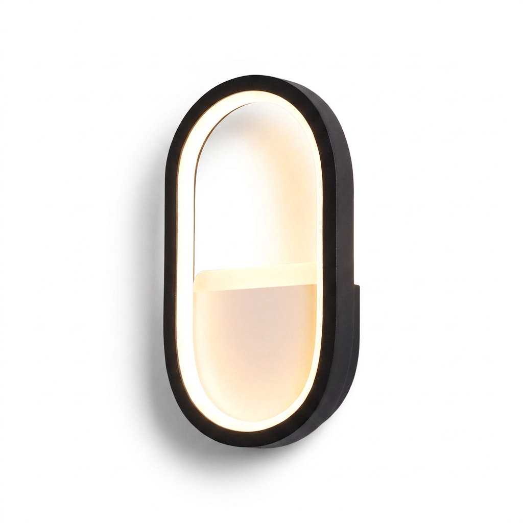 Ovale Luminoso-Black-Warm White-Studio