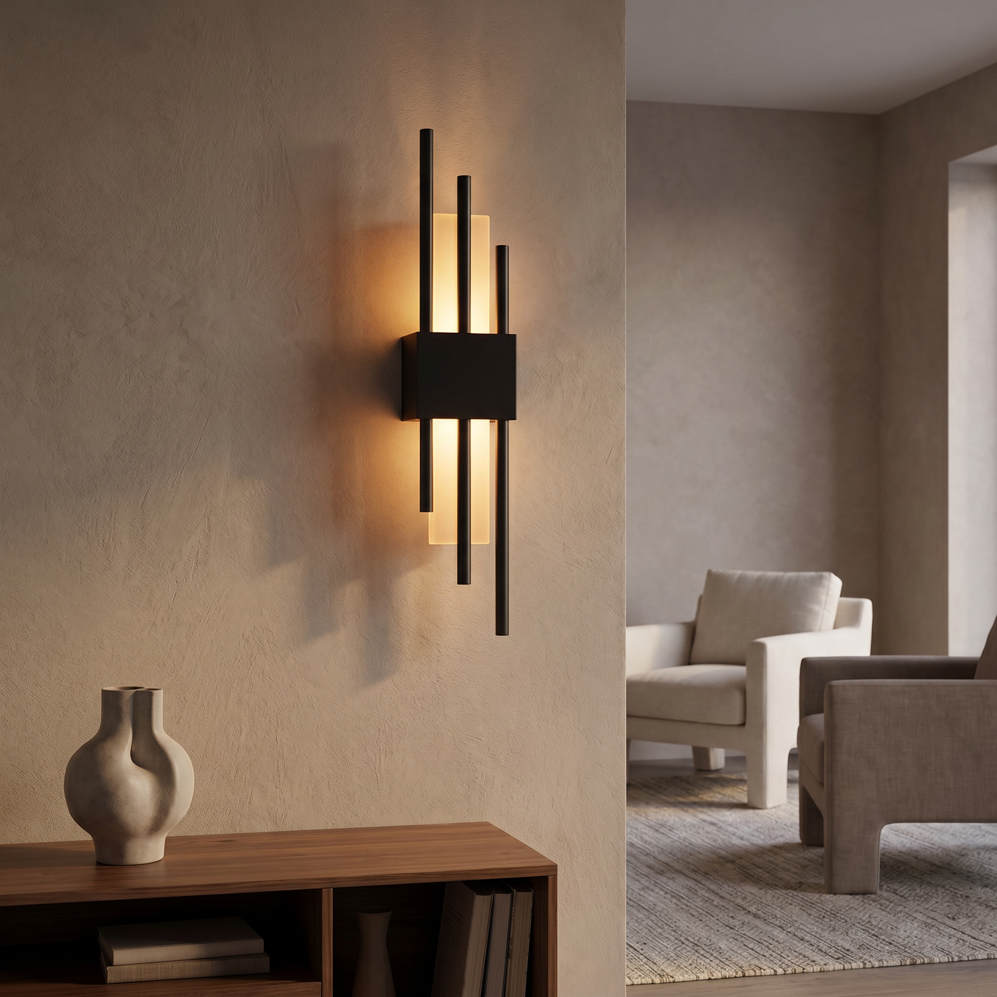 Ramo Dorato Luminoso-Living Room-Black Lifestyle