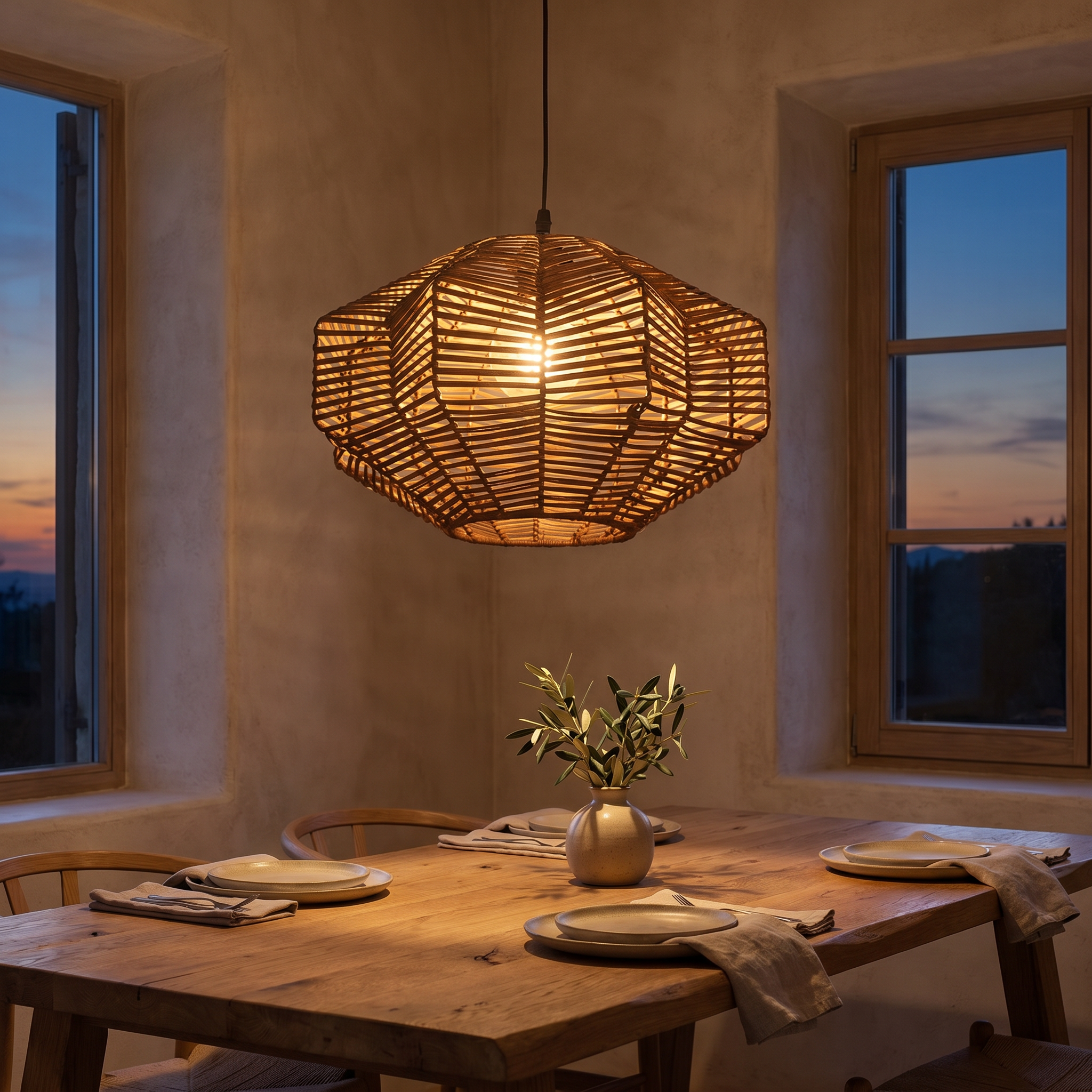 Lanterna Costiera Intrecciata-Dining-Rattan Lifestyle
