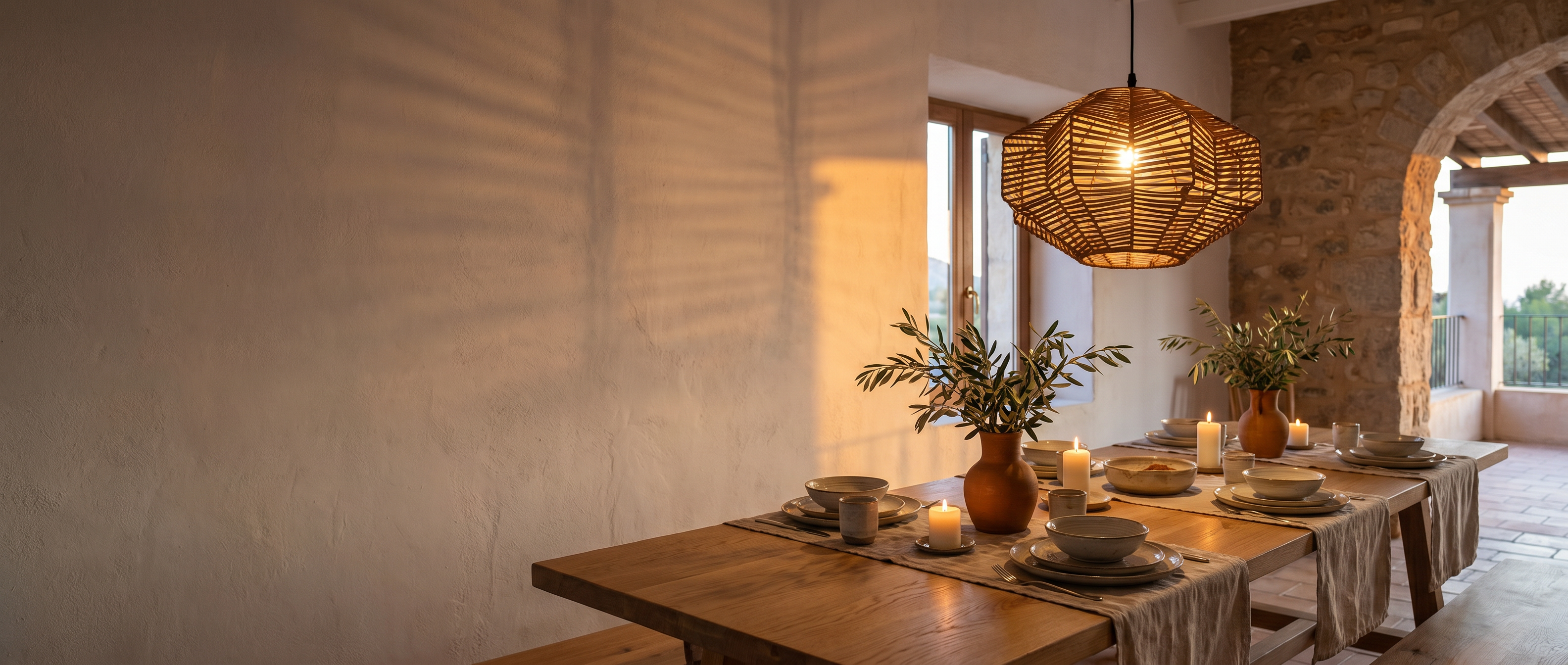 Lanterna Costiera Intrecciata-Dining Banner