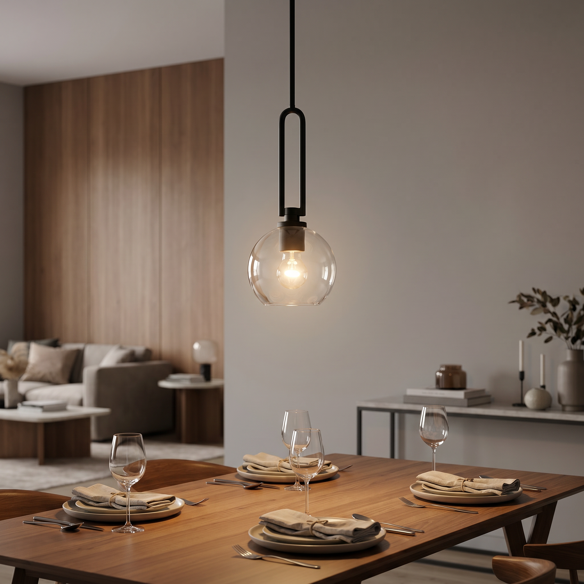 Luna Sospesa-Midnight Black-Dining Table
