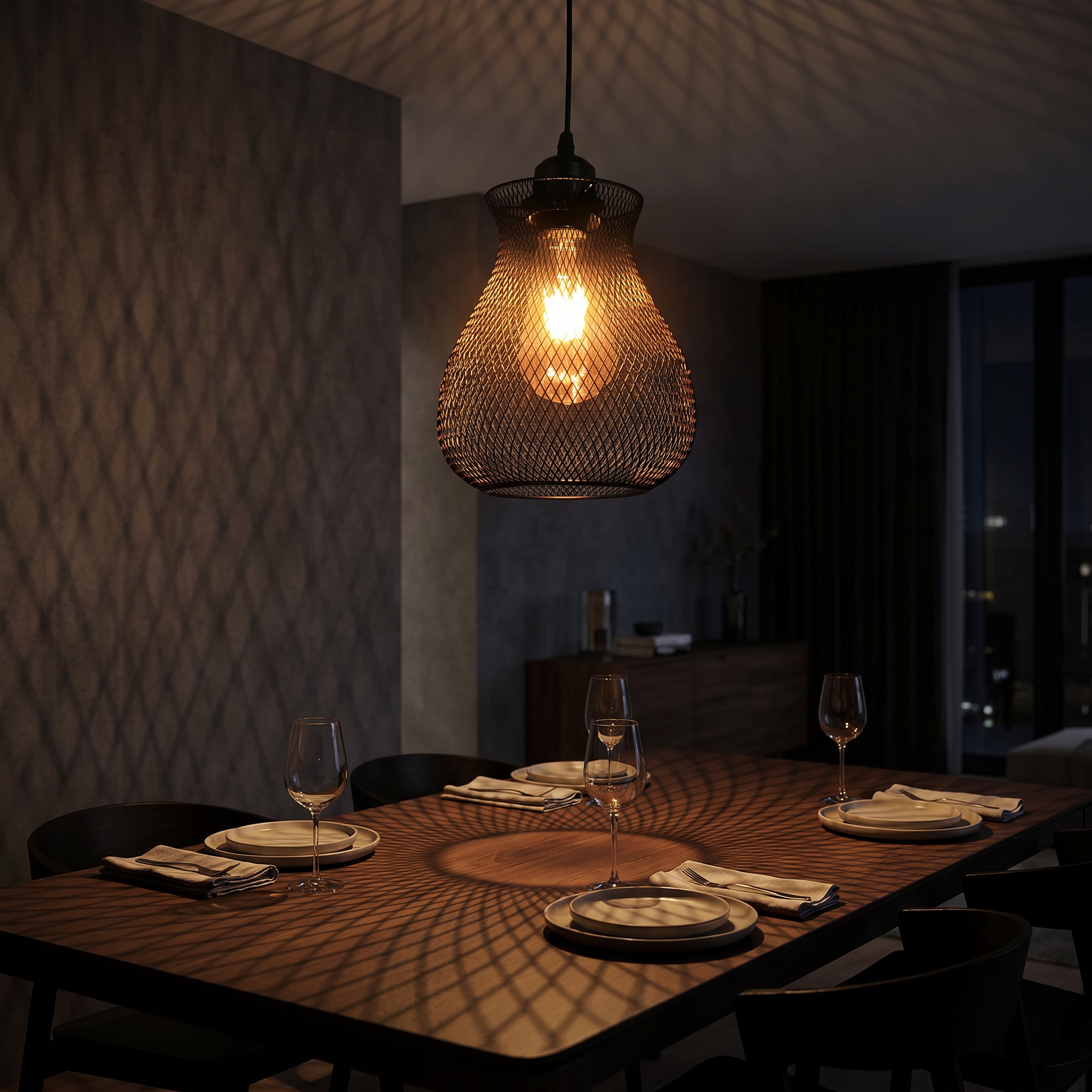 Gabbia Industriale-Diamante Geometric-Evening Dining