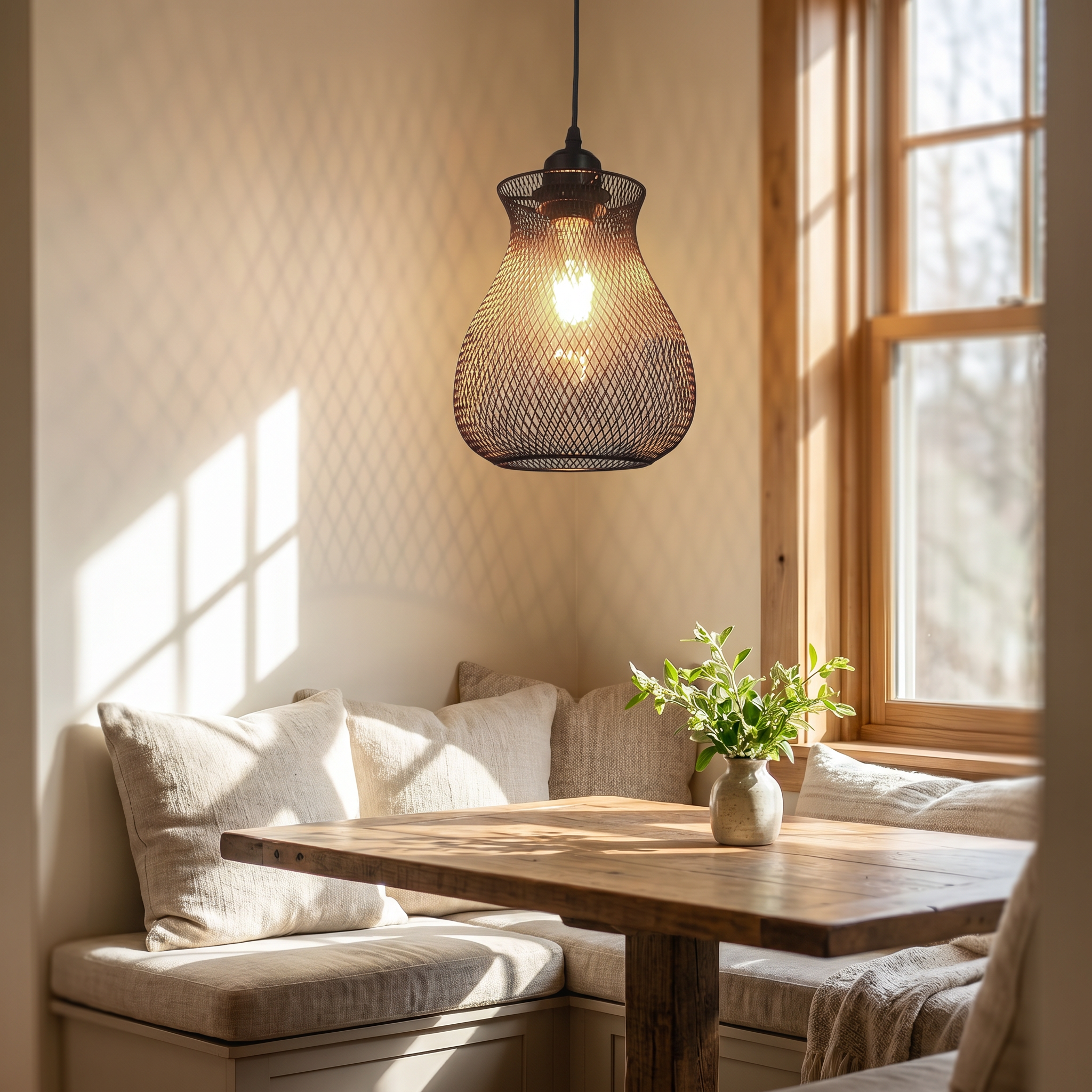 Gabbia Industriale-Diamante Geometric-Breakfast Nook