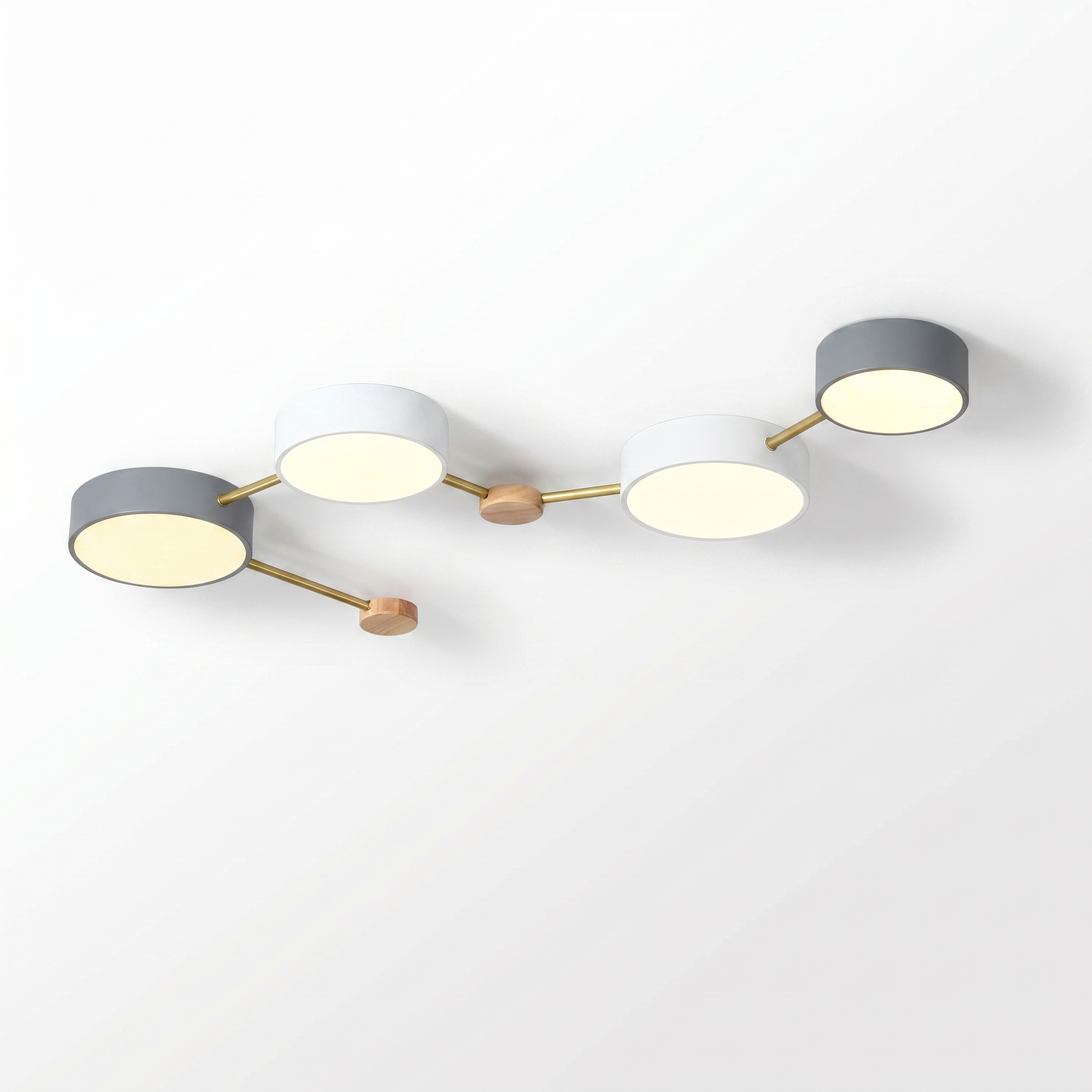 Costellazione Nordica 4-light LED flush mount ceiling light on white