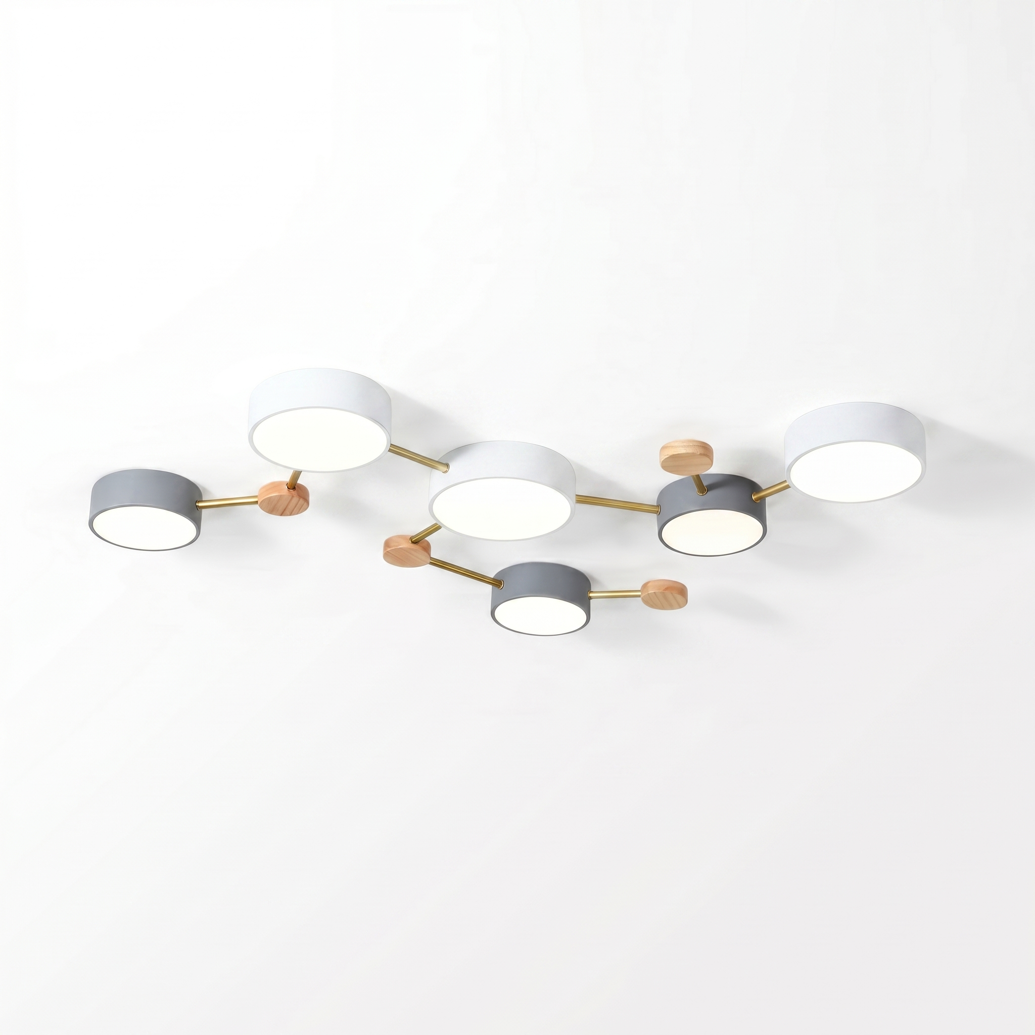 Costellazione Nordica 6-light LED flush mount ceiling light on white