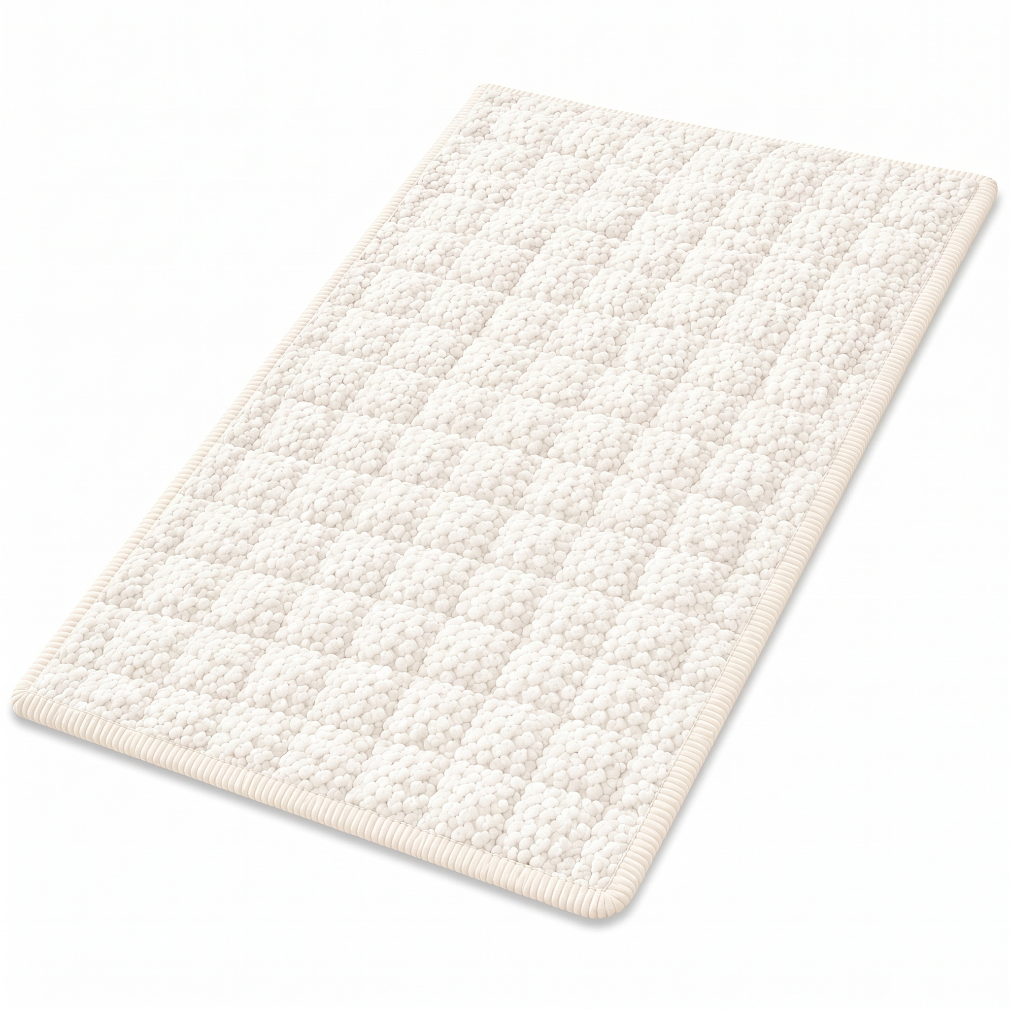 Ivory textured popcorn-quilted sofa protector slipcover — clean white background product shot