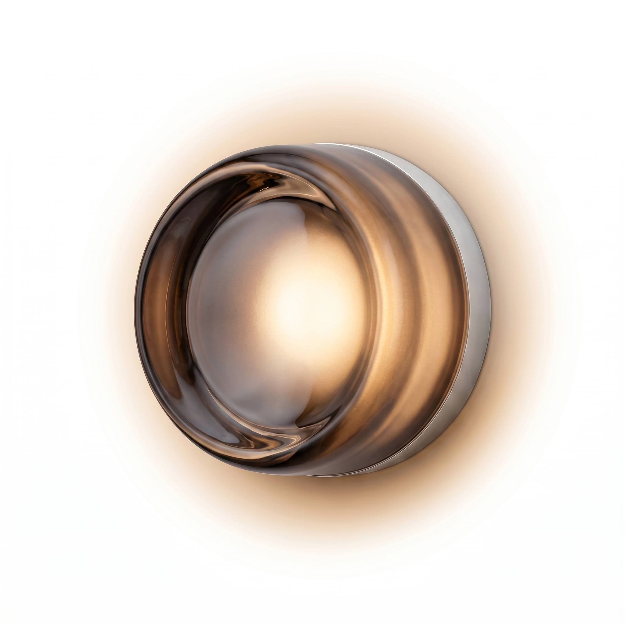 Luce Velata Frosted Glass Wall Sconce in Grey with warm white glow