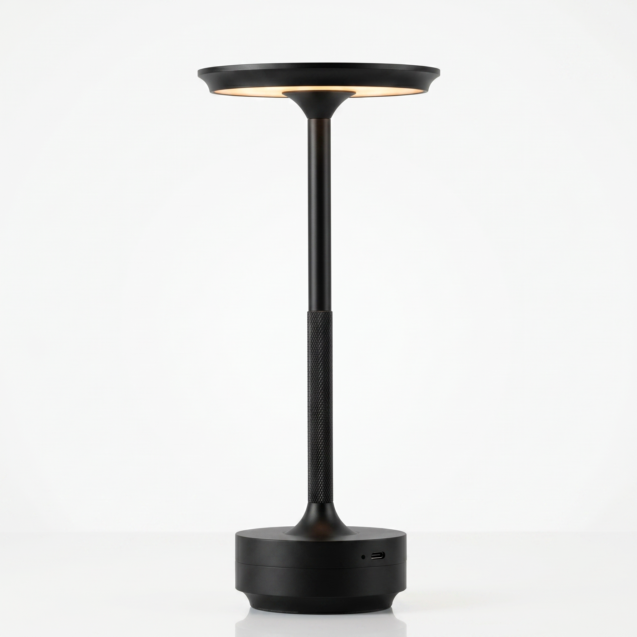 Lucciola cordless touch table lamp in Black — studio hero