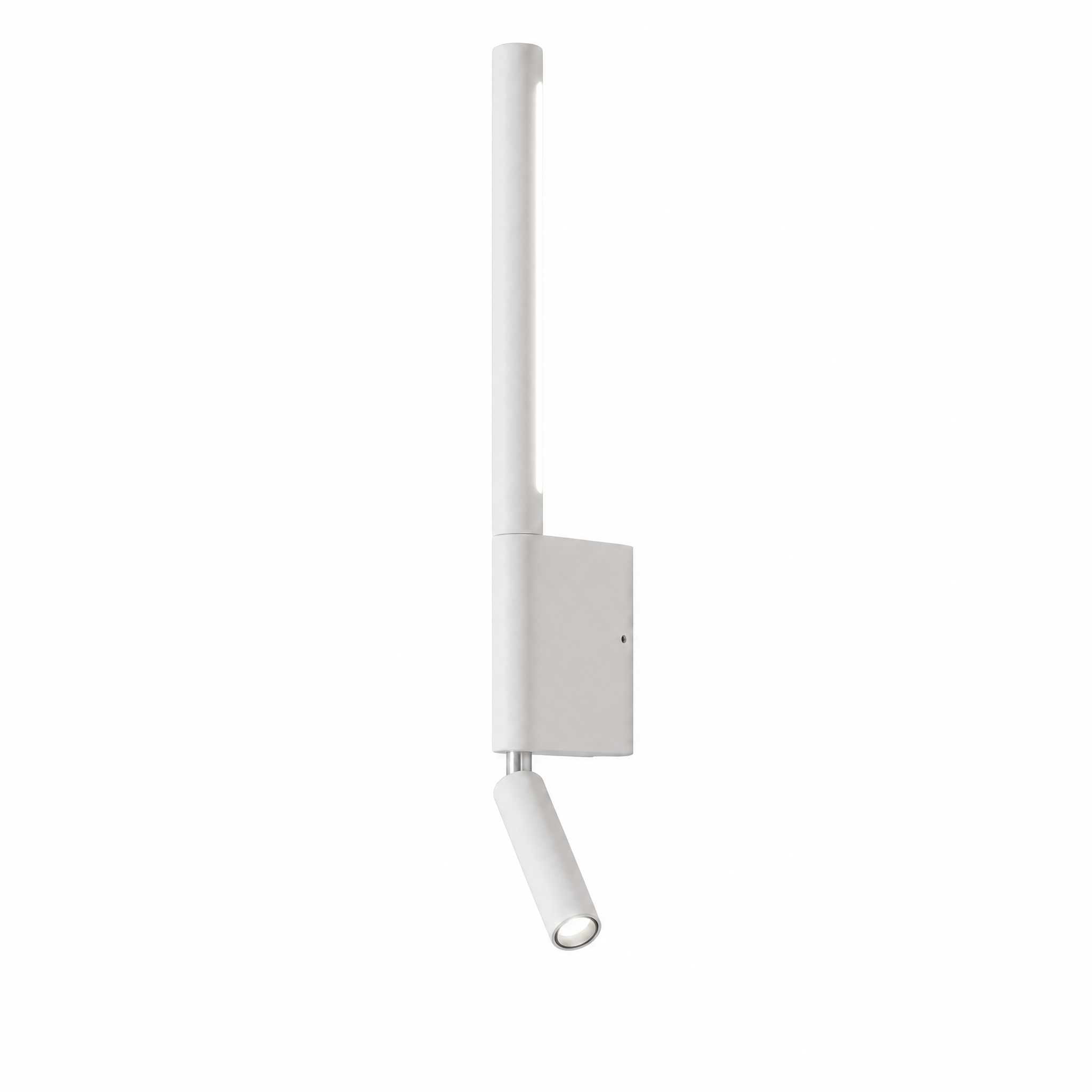 Carezza Notturna bedside reading wall light in matte white with natural white glow