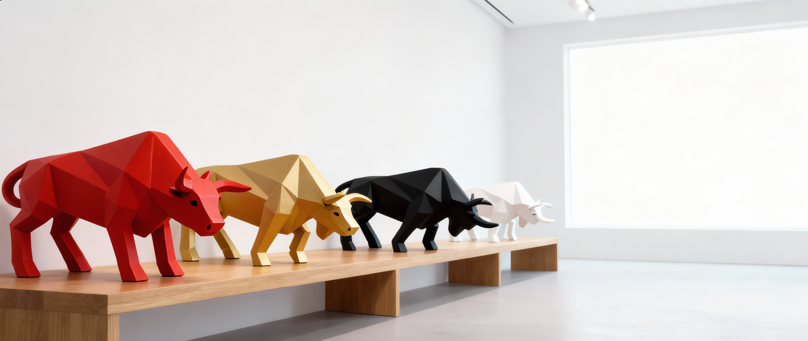 Forza geometric bull sculptures collection banner