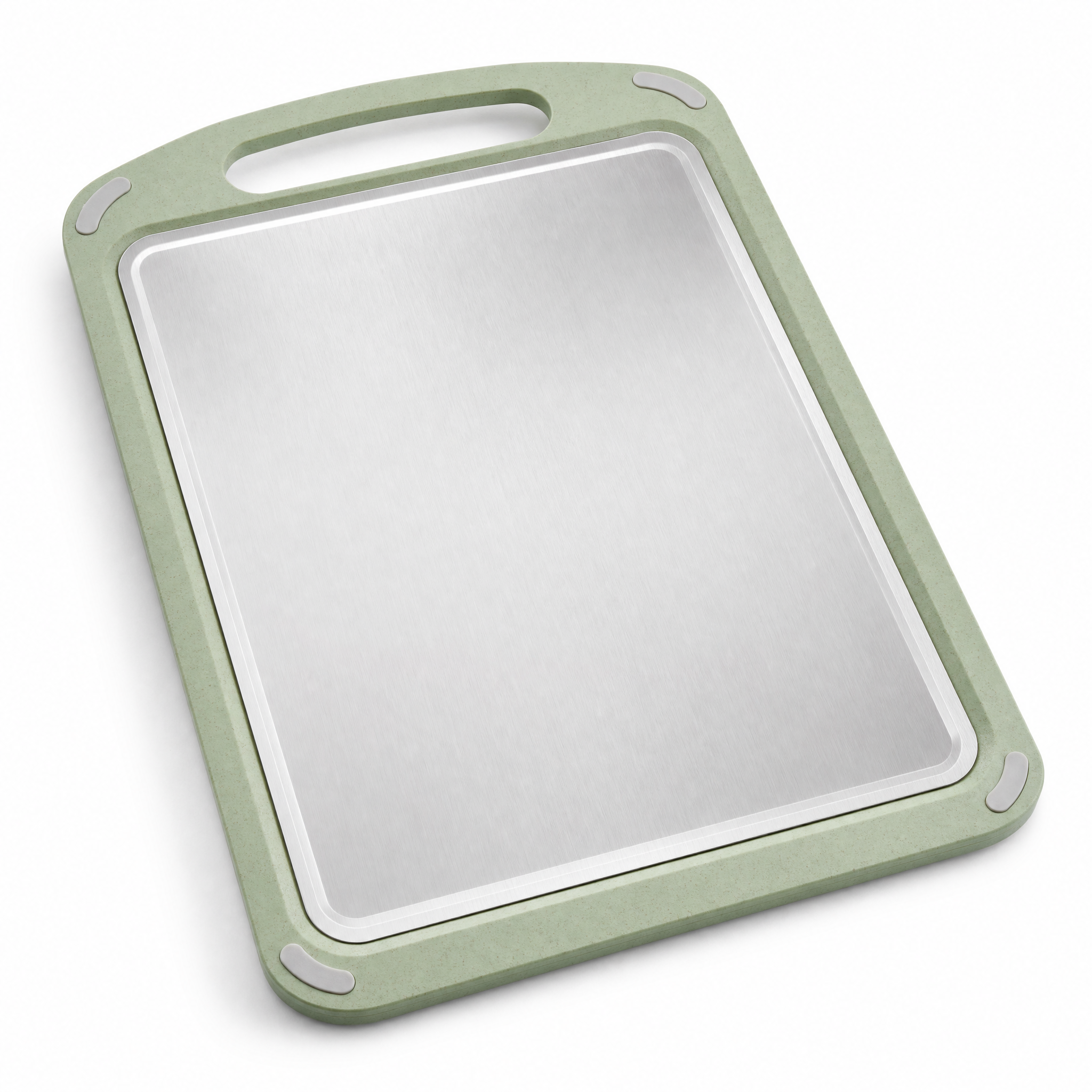 Duetto green double-sided cutting board, steel side