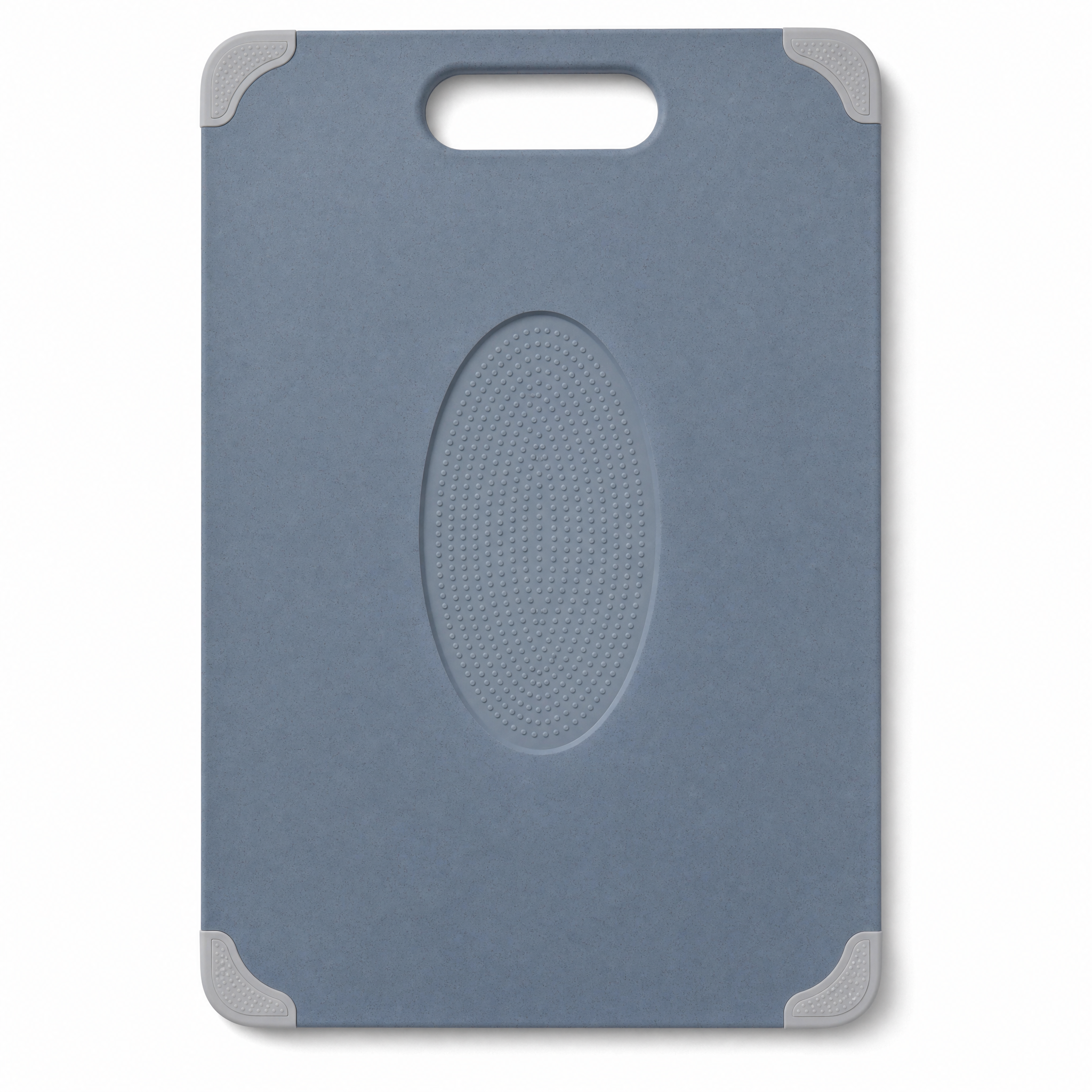 Blue composite side with built-in garlic grinder
